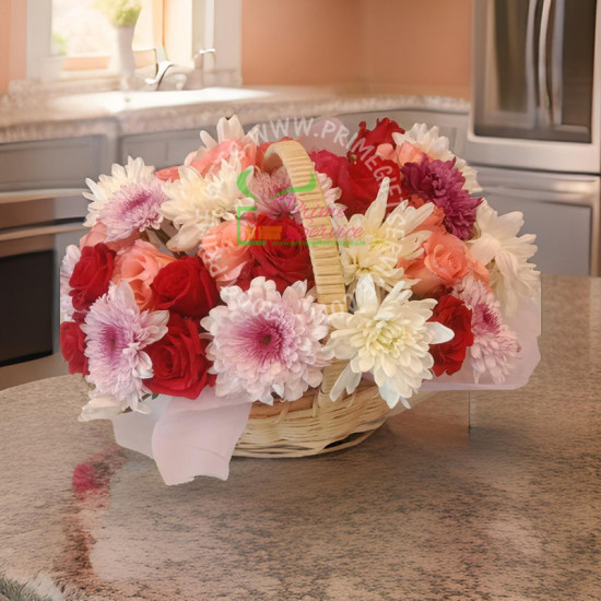 Rainbow Flower Basket Rainbow Flower Basket