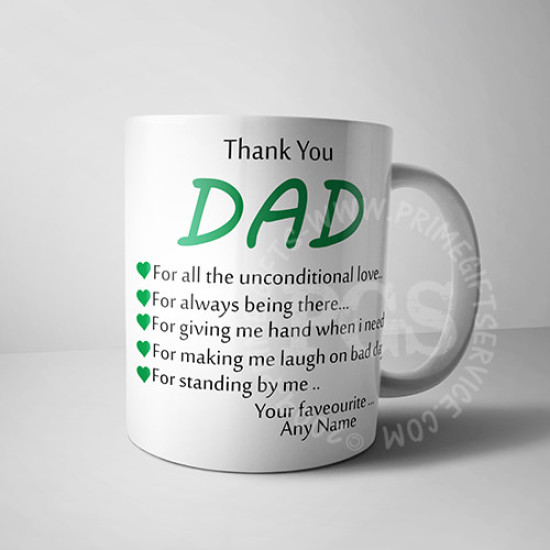 Thank you Dad Personalised Mug Thank you Dad Personalised Mug