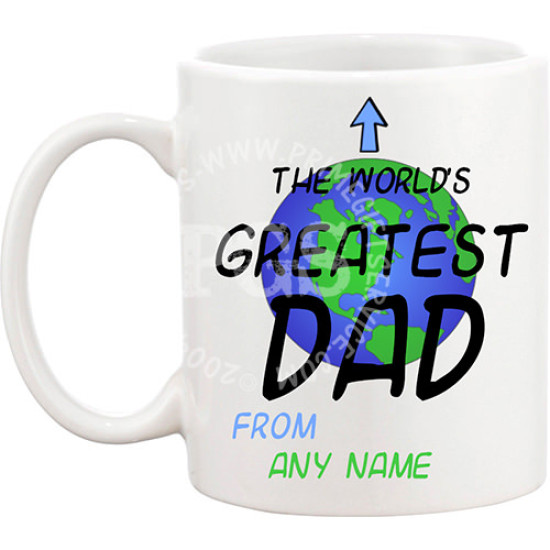 Worlds Greatest DAD Personlised Mug Worlds Greatest DAD Personlised Mug