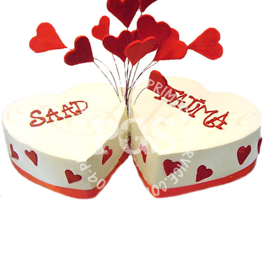 Double Heart Love Cake from Redolence Bake Studio Double Heart Love Cake from Redolence Bake Studio