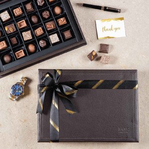 Brown Leather (24pcs) Lals Chocolate Box