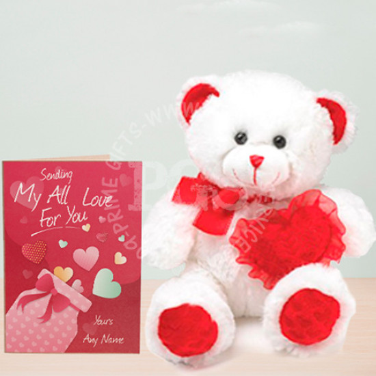 Teddy Bear with Personlised Love Card Teddy Bear with Personlised Love Card