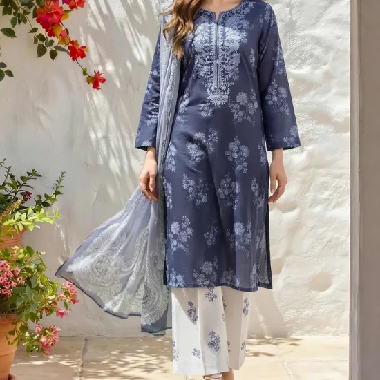 3 Piece Lawn Suit- Embroidered (Unstitched)