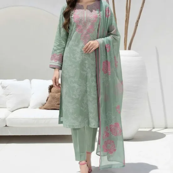 3 Piece Lawn Suit- Embroidered (Unstitched)