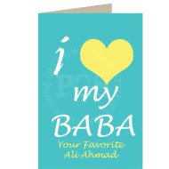 I Love my Baba Personlised Card
