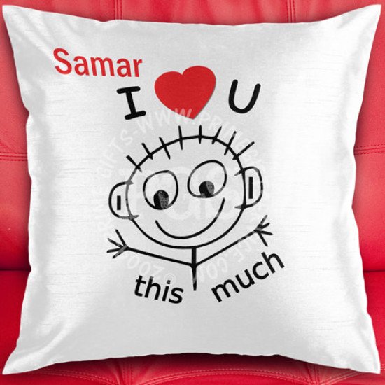 I Love You This Much Personalised Cushion I Love You This Much Personalised Cushion