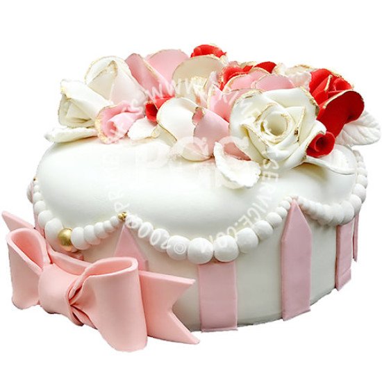 Redolence Pink and White Flower Cake 4Lbs