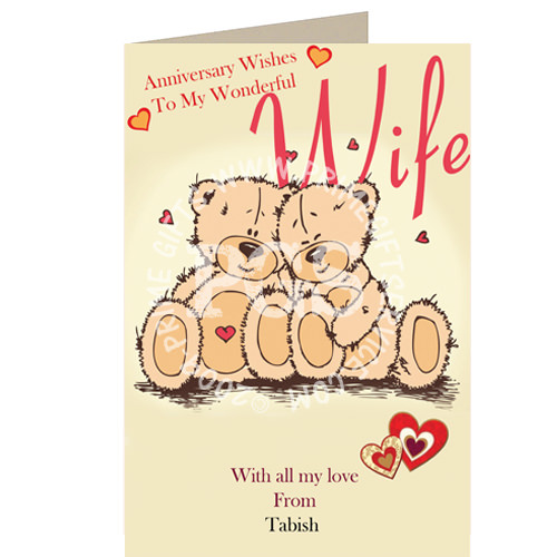 Anniversary Card for Wife - anniversary gift to Pakistan