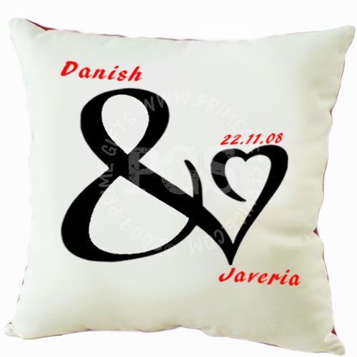Mr & Mrs Personalised Cushion - anniversary gift to Pakistan