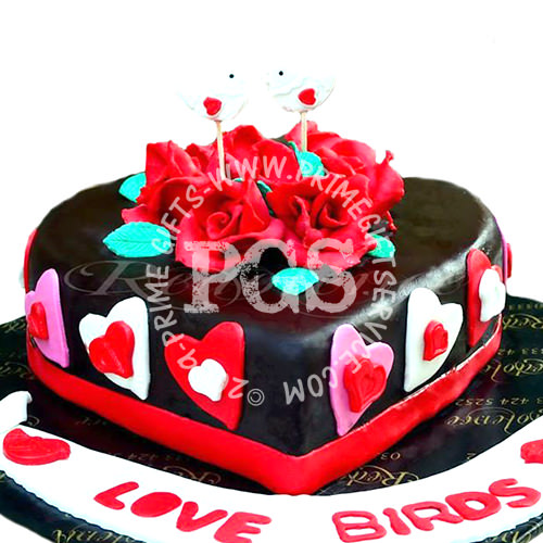 Redolence Love Birds Cake 2Lbs - anniversary gift to Pakistan